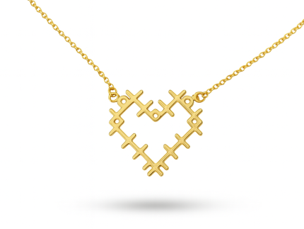 گردنبند طلا لیزری قلب