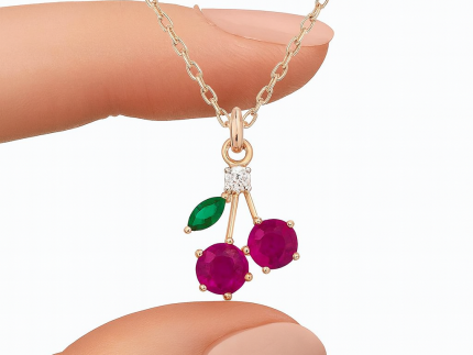 پلاک طلا دخترانه جدید آلبالو