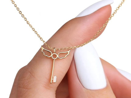 گردنبند طلا مینیمال طرح کلید