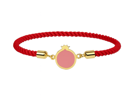 دستبند طلا یلدایی انار مینا کاری