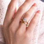 انگشتر طلا طرح برگ زیتون