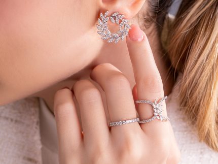 گوشواره طلا مدل گندمی گرد