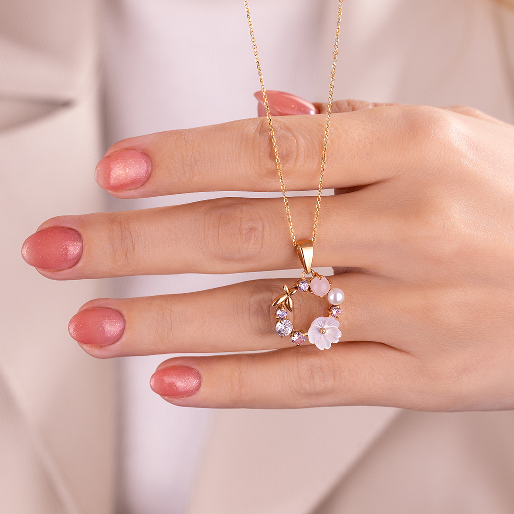 1X0A3363 پلاک طلا مدل صدفی رزگلد