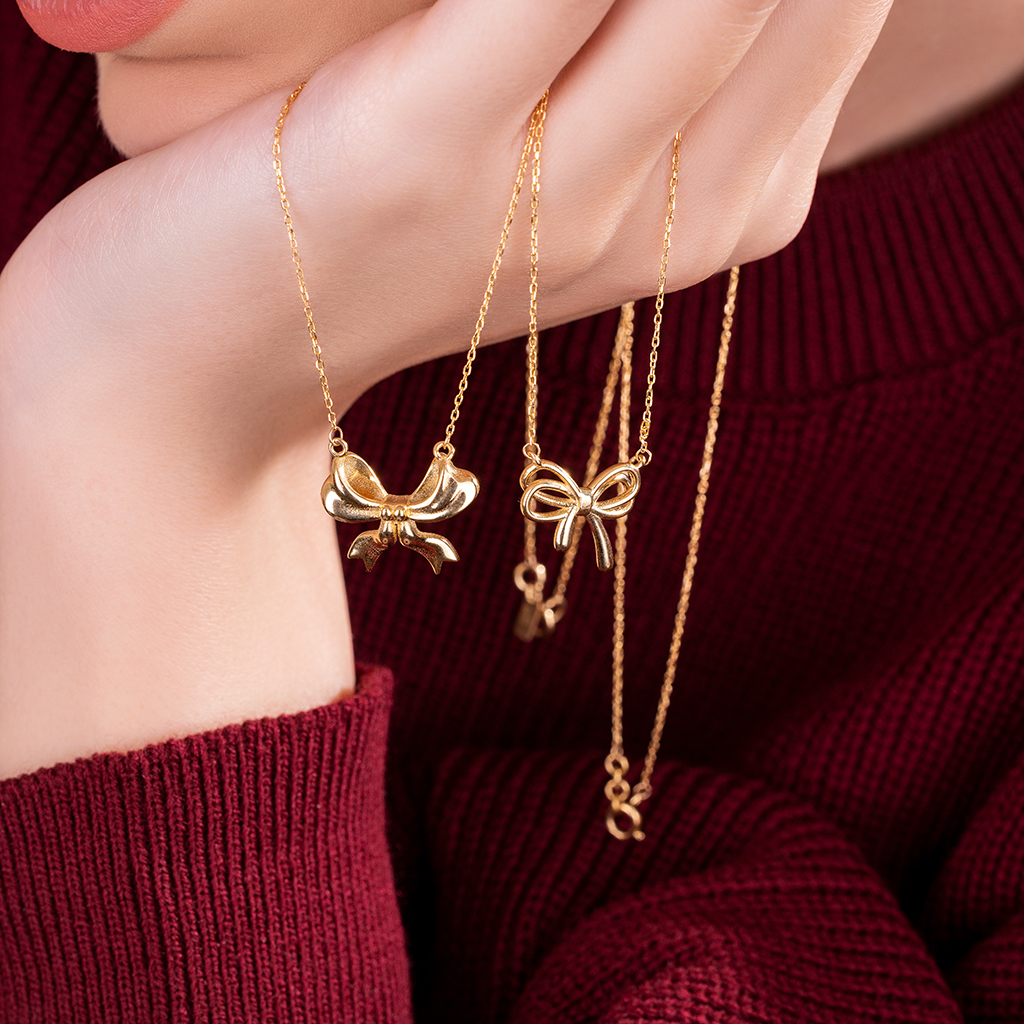 1X0A3500 گردنبند طلا پاپیون جدید