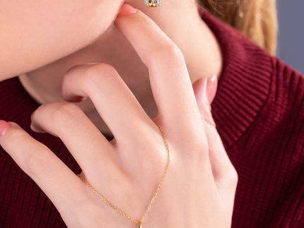 نیم ست طلا دخترانه مدل خرس