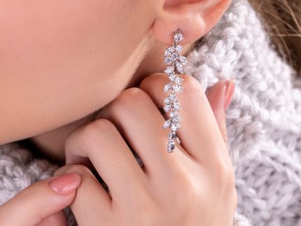 گوشواره طلا مدل آویز مارکیز