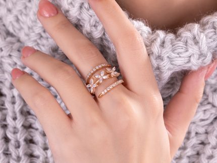 انگشتر طلا چند ردیفه