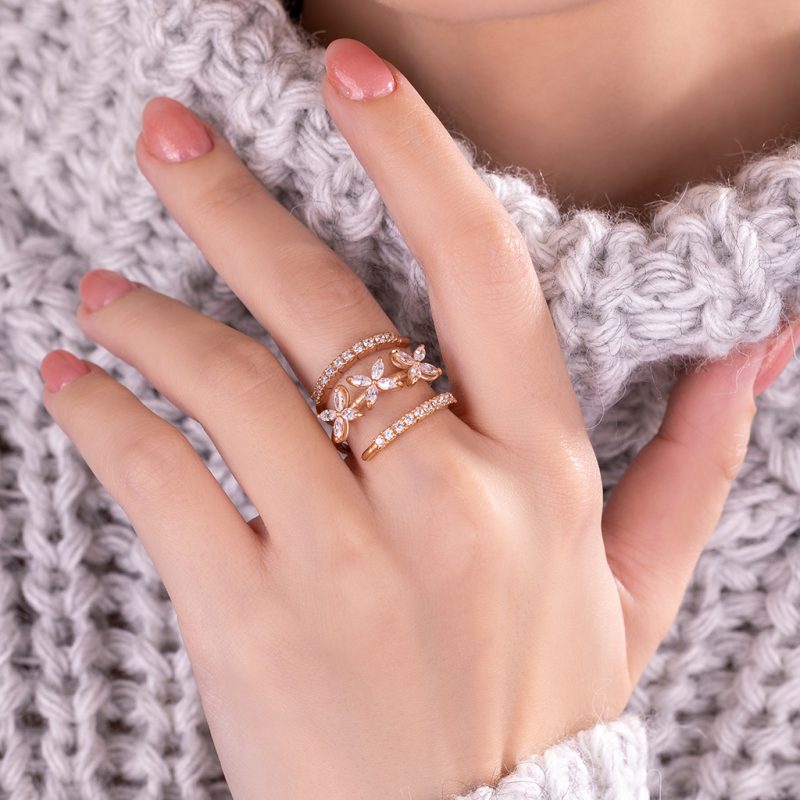 انگشتر طلا چند ردیفه