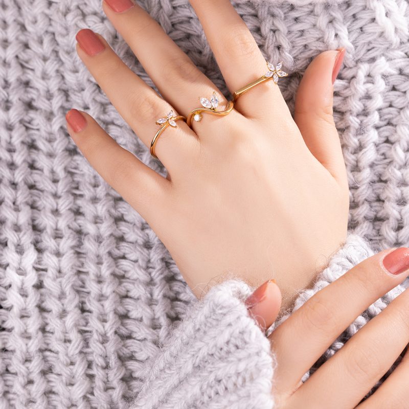 انگشتر طلا دخترانه شیک