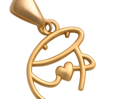 پلاک طلا مدل ریخته میقولی