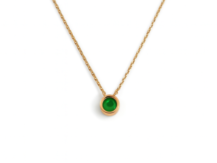 گردنبد طلا مدل مارکو سبز