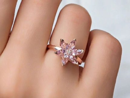 انگشتر طلا گل اشک