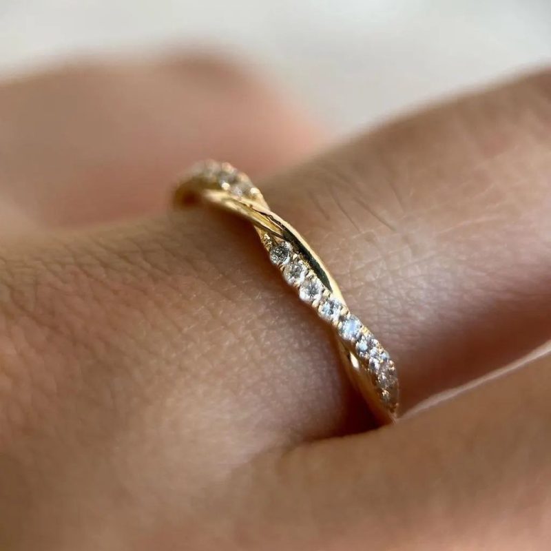 انگشتر طلا مینیمال پیچ