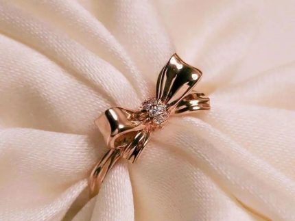 انگشتر طلا پاپیونی ظریف