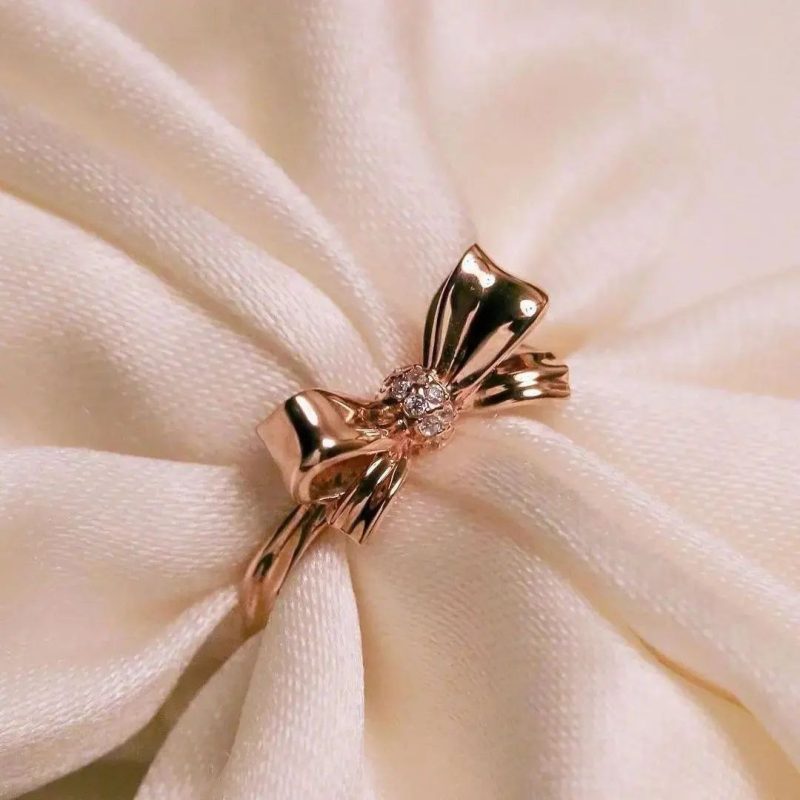 انگشتر طلا پاپیونی ظریف