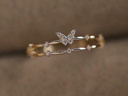 انگشتر طلا پروانه