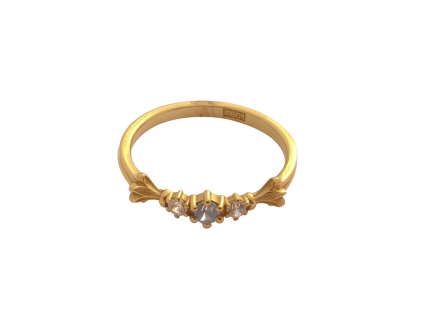 انگشتر طلا مدل تک تخمه آبی