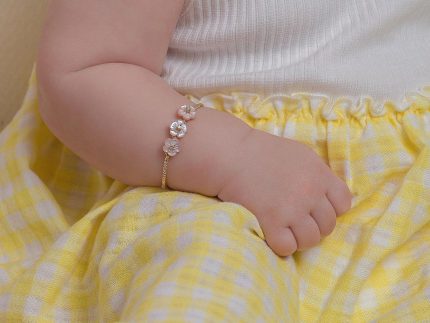 دستبند طلا صدفی کودک