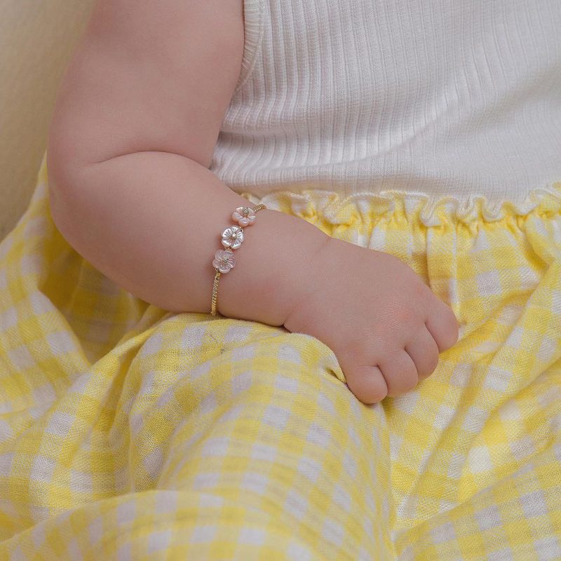 دستبند طلا صدفی کودک