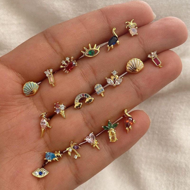 گوشواره طلا صدفی