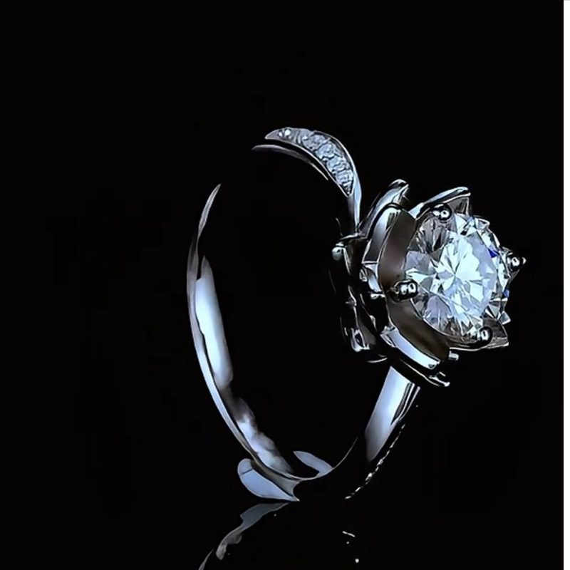 انگشتر طلا مدل لوتوس