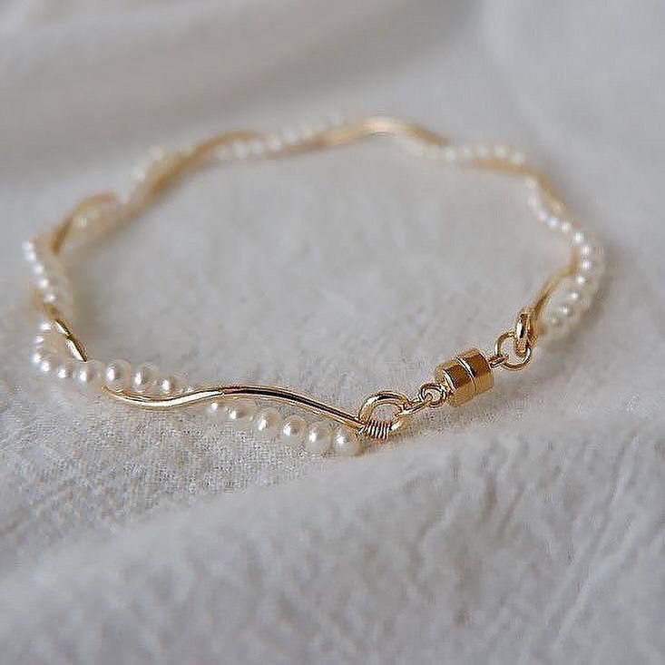 دستبند طلا مروارید
