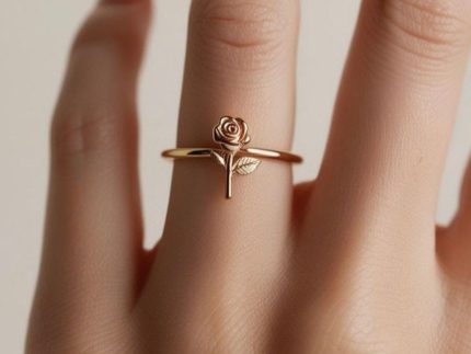 انگشتر طلا گل رز