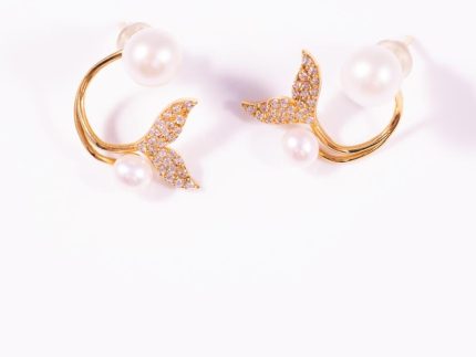 گوشواره طلا مدل دم دلفین