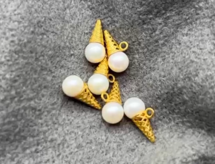 آویز طلا مدل بستنی