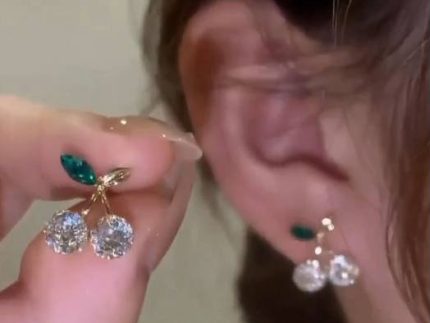 گوشواره طلا مدل آلبالو