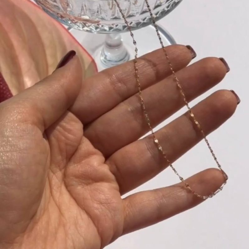 زنجیر طلا مدل پولکی