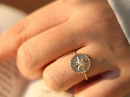 انگشتر طلا مدل قطب نما