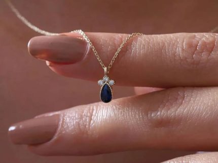 آویز طلا اشک مدال زرد