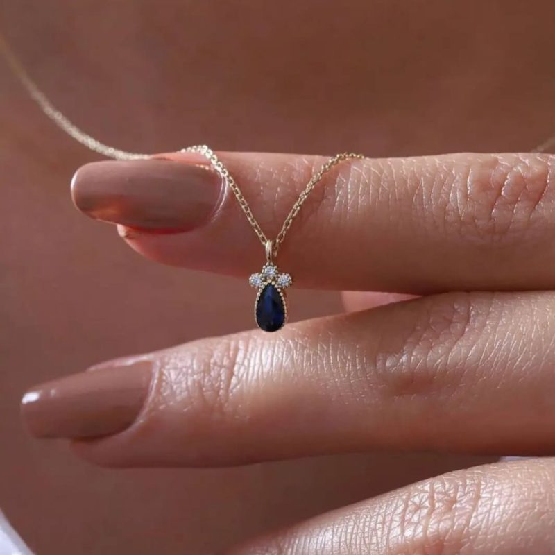 آویز طلا اشک مدال زرد