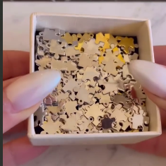 پلاک طلا مدل پازل