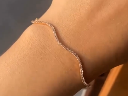 بنگل طلا مدل موج