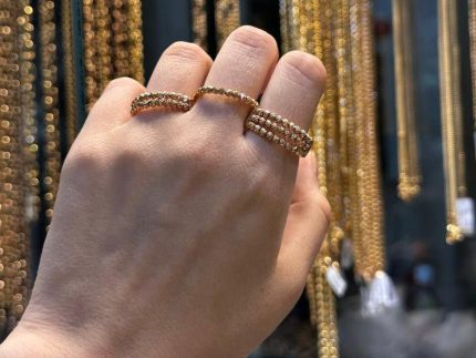 انگشتر طلا البرنادو یک ردیف