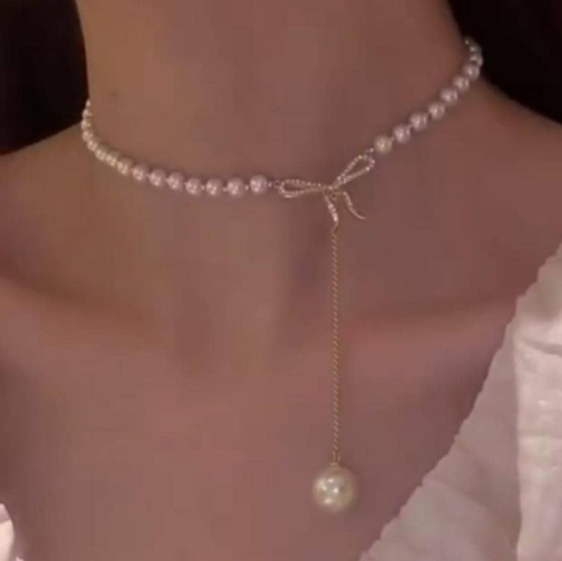 گردنبند طلا مروارید