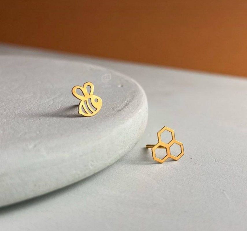 گوشواره طلا لیزری