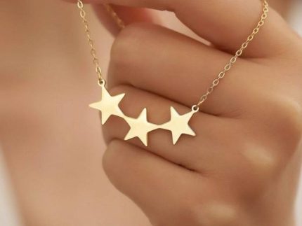 گردنبند طلا 3 ستاره