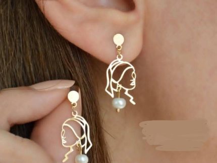 گوشواره طلا طرح بانو