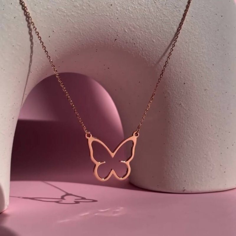 گردنبند طلا پروانه