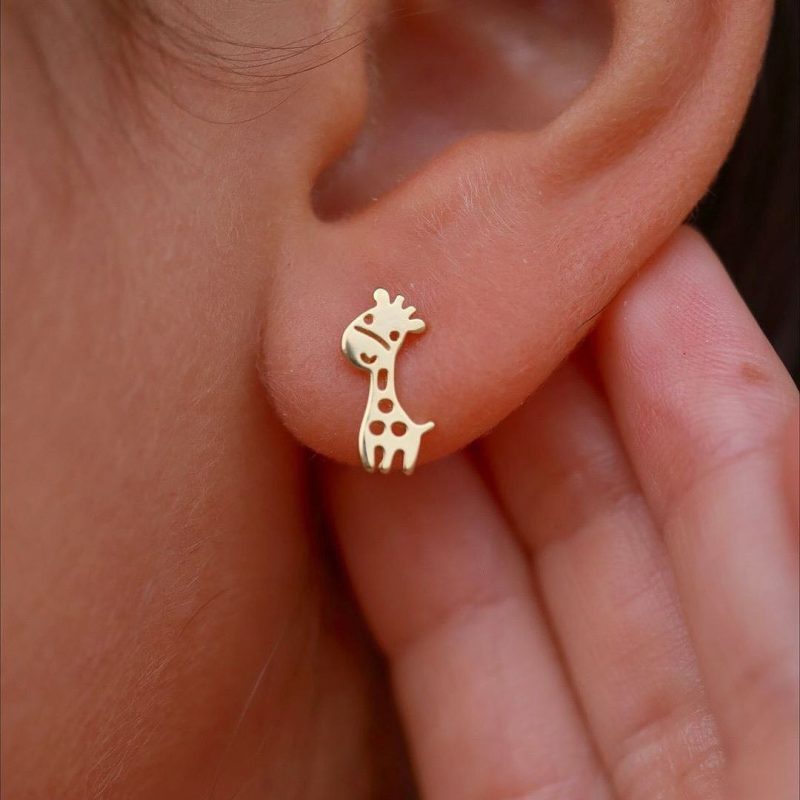 گوشواره طلا زرافه