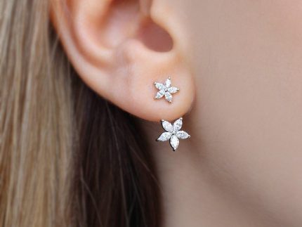 نیم ست طلا مدل گل