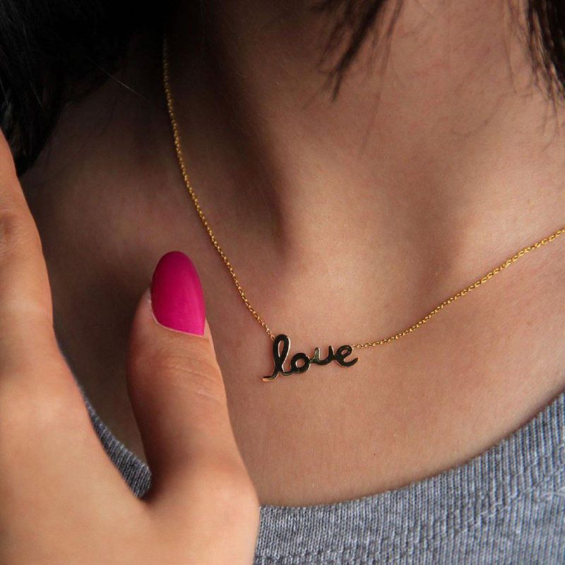 گردنبند طلا مدل love