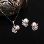 نیم ست طلا مدل مارکیز و مروارید