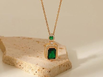 گردنبند طلا مدل امرالد جیبسون