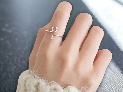 انگشتر طلا مدل گربه