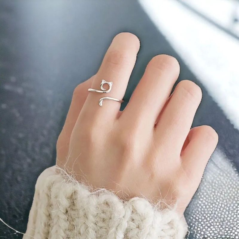 انگشتر طلا مدل گربه