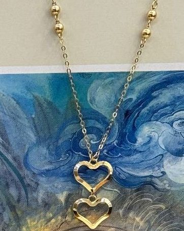 گردنبند طلا دو قلب